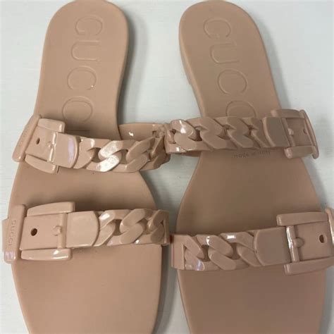 gucci teena slide|gucci rubber sandals.